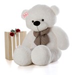 Lifesize 6 Feet White Bow Teddy Bear Soft Toy 180 cm